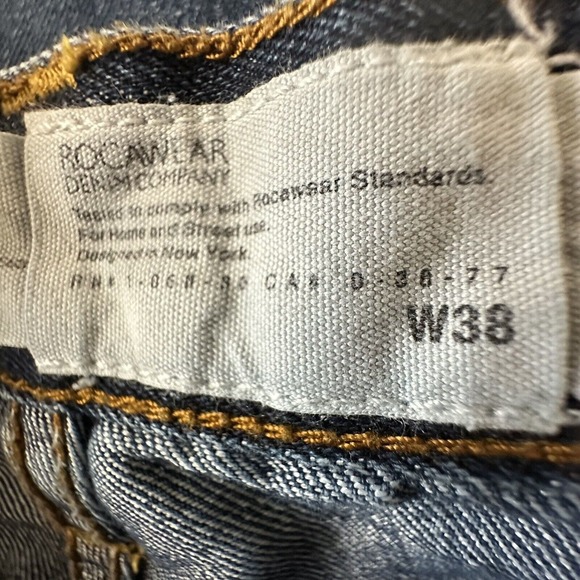 RocaWear Denim Blue Shorts Size 28 Inseam 12 in Loose Fit, Skate, Hip Hop - Picture 13 of 13